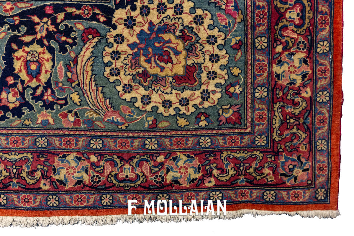 Antique Tehran Rug Beige Field n°:585188